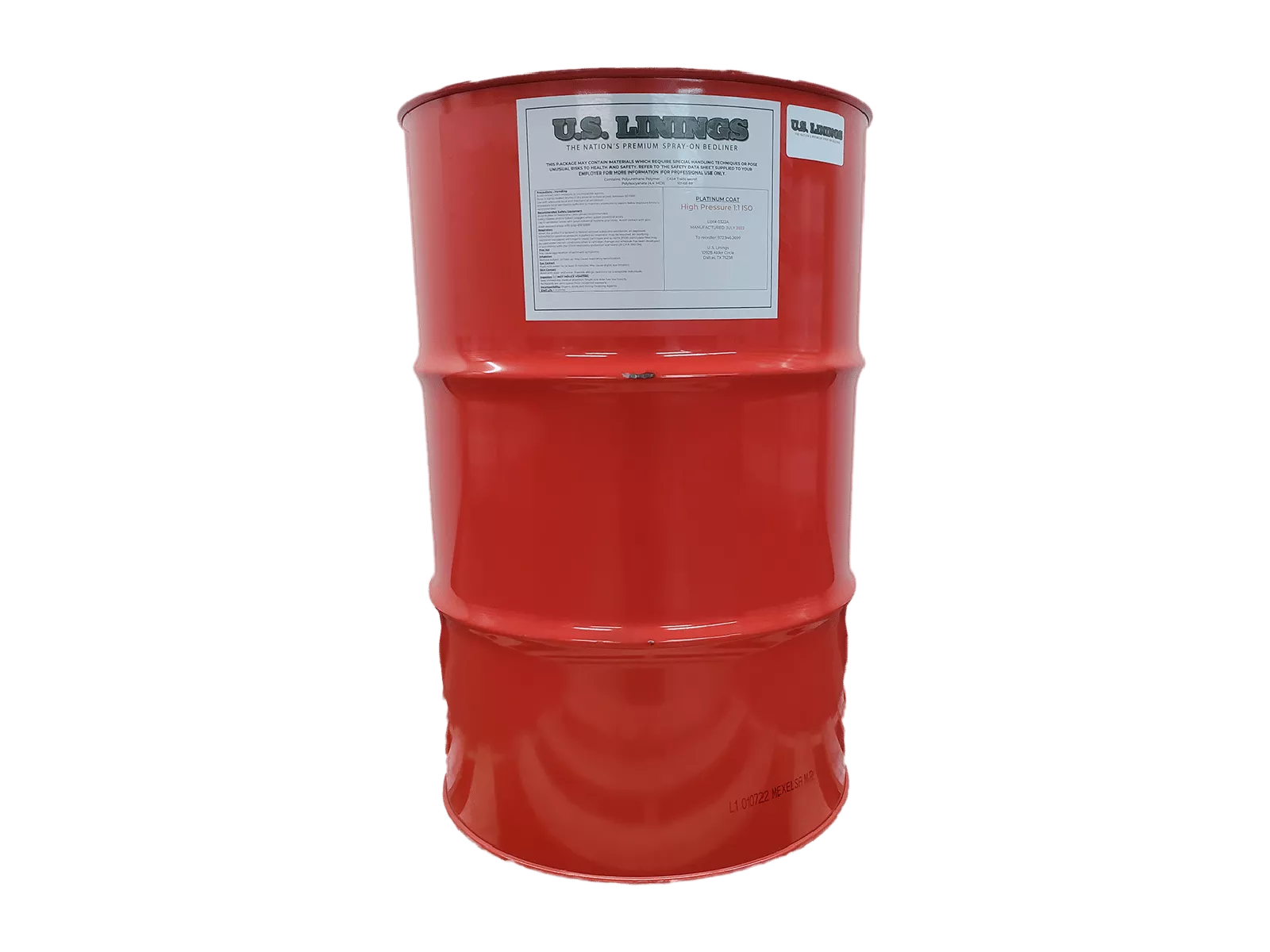U.S. Linings Chemical 1776 Side A Drum Barrel - Premium Bedliner Chemical
