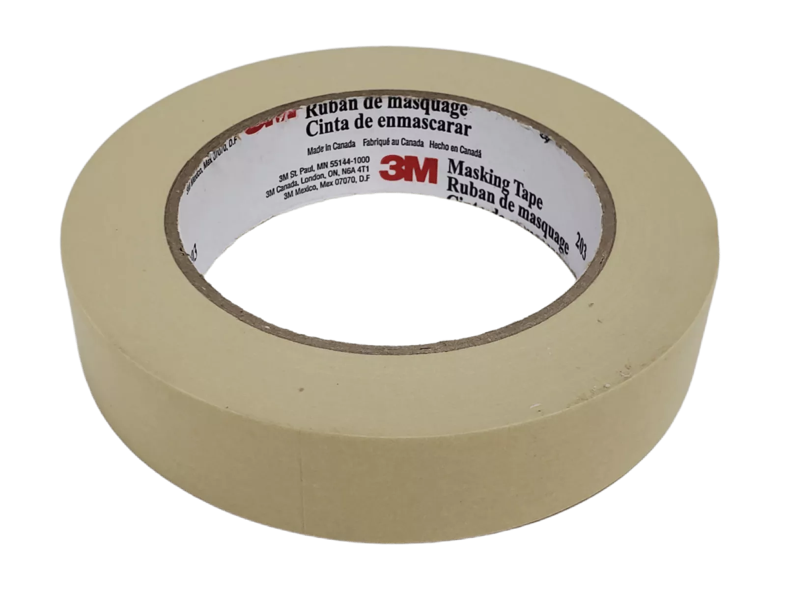 Roll of high-quality masking tape, a vital tool provided to U.S. Linings dealers for precise application during the spray-on bedliner process. 1 inch.