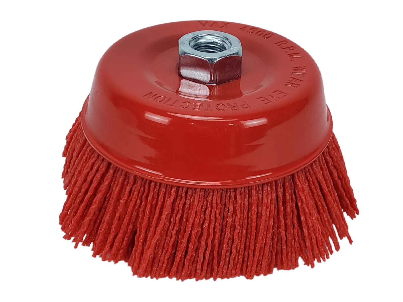 Red cup brush, a versatile tool used for bedliner application and surface preparation.