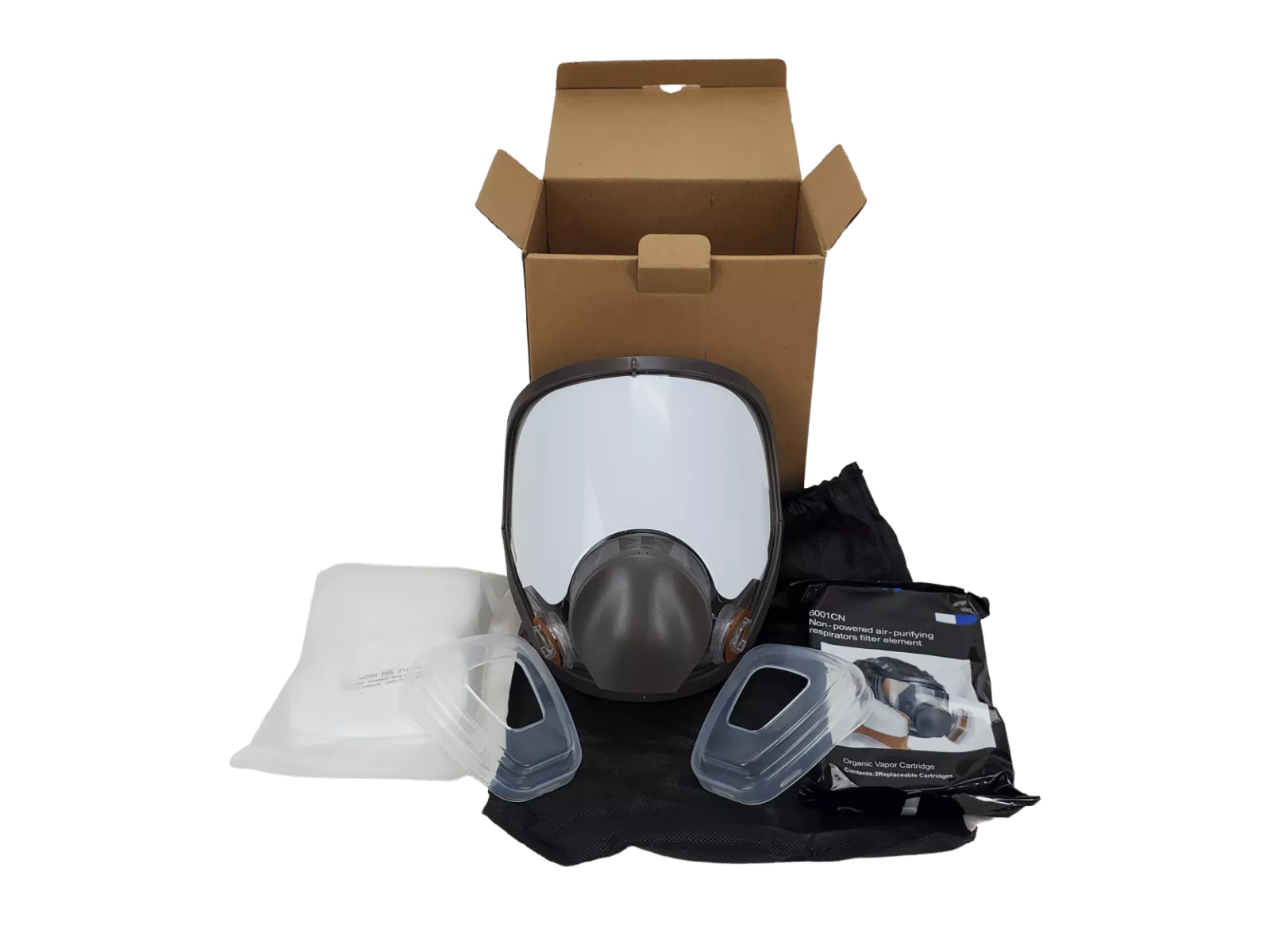 Full-face respirator, the ultimate protective gear supplied to our dealers for spray-on bedliner application.