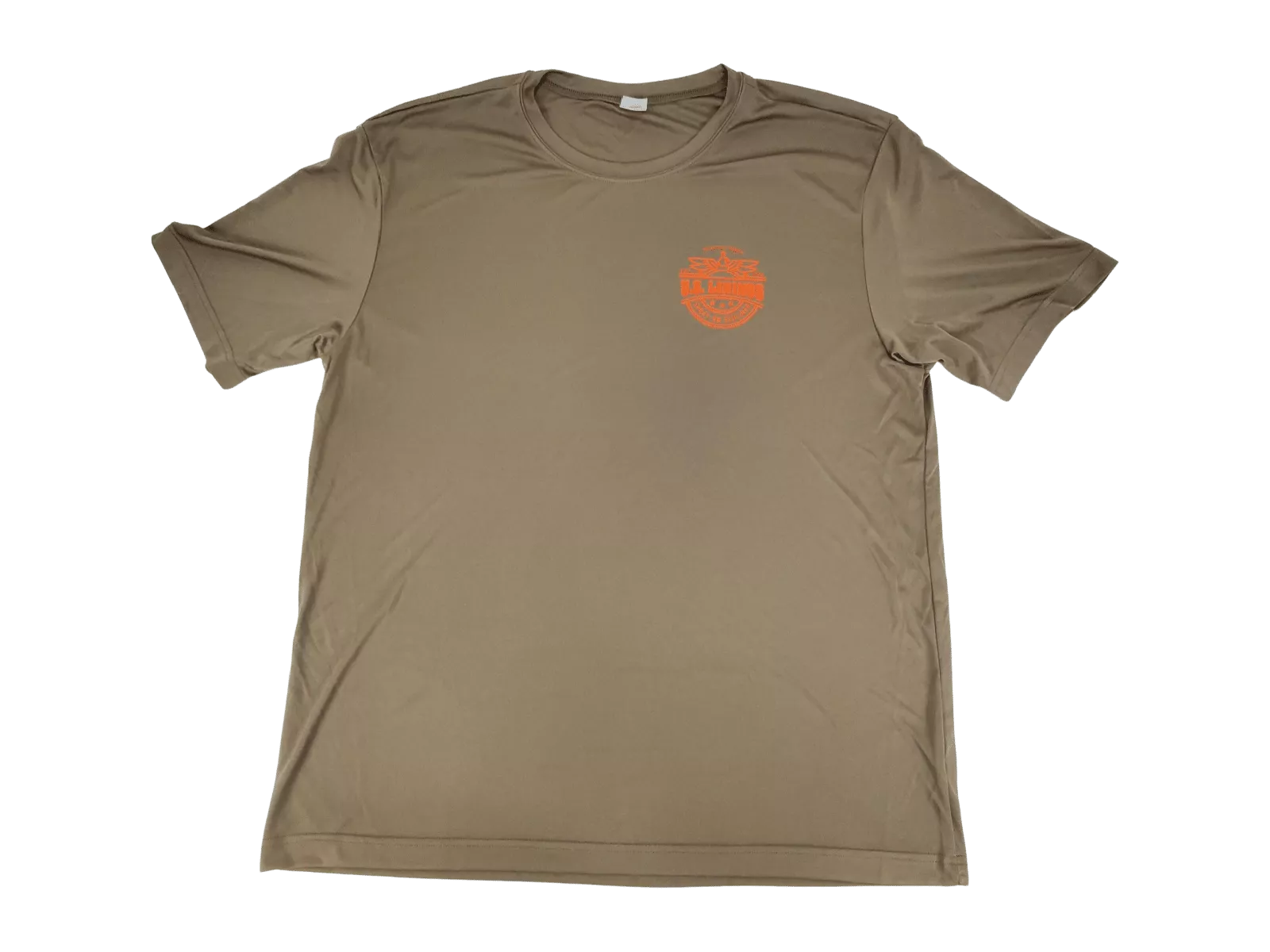 Brown Shirt with Orange U.S. Linings Logo