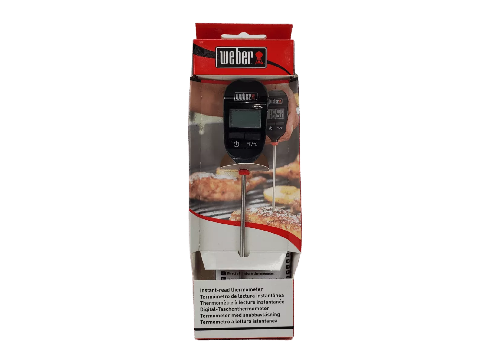 Digital Thermometer in Red and White Packaging - Weber Instant Read Thermometer