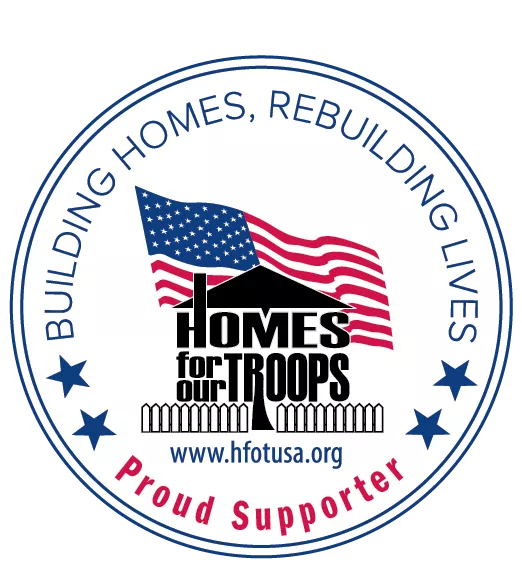 Home for our troops image and link to HFOT's website for charitable donations and volunteer work.