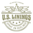 U.S. Linings logo with the tagline "Spray On Bedliner - Established 1985"